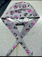grey powder puff cap